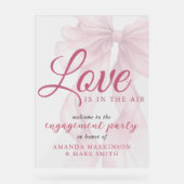 Love Is In The Air Mauve Bow Engagement Welcome (Recto)