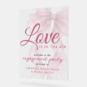 Love Is In The Air Mauve Bow Engagement Welcome (Angle)
