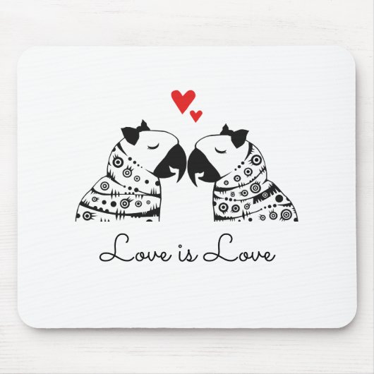 Love is Lesbian Parrots Muismat (Voorkant)