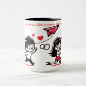 Love is like a paper plane mok (Midden)