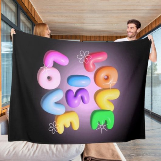 Love Is Love 3D Regenboog Pride Fleece Deken