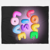 Love Is Love 3D Regenboog Pride Fleece Deken (Voorkant (Horizontaal))