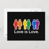 LOVE IS LOVE BASIC BRIEFKAART (Voorkant / Achterkant)