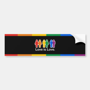 LOVE IS LOVE BASIC BUMPERSTICKER