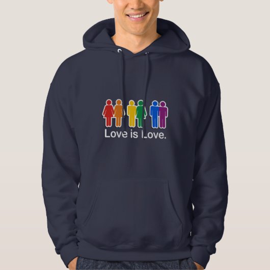 LOVE IS LOVE BASIC HOODIE (Voorkant)