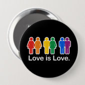 LOVE IS LOVE BASIC RONDE BUTTON 4,0 CM (Voorkant /achterkant)