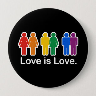 LOVE IS LOVE BASIC RONDE BUTTON 4,0 CM