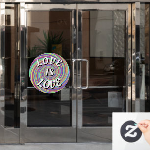 Love Is Love Fierté  Autocollant pour fenêtre