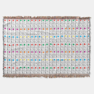 LOVE is LOVE-gelijkheidscitaat in regenboogkleuren Deken