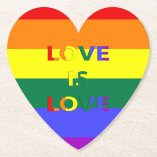 Love is Love LGBT Pride Kartonnen Onderzetters