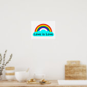 Love is Love - LGBT Rainbow Poster (Keuken)