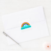 Love is Love - LGBT Rainbow Square Sticker (Envelop)