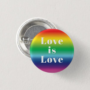 "Love is Love" Lgbtq lgbt pride regenboogkleuren Ronde Button 3,2 Cm
