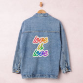 Love is Love LGBTQ+ Pride Denim Veste - Arc-en-cie (Hangar)