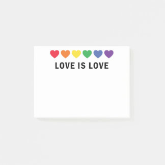 "Love is Love" LGBTQ Pride Post-it® Notes