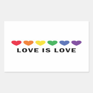 "Love is Love" LGBTQ Pride Rechthoekige Sticker