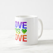 Love Is Love mug - choisir style & couleur (Devant droit)