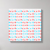 LOVE is LOVE-offerte rood en blauw Canvas Afdruk (Voorkant)