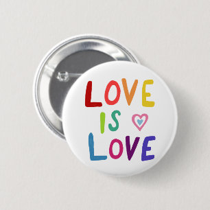 LOVE IS LOVE Pride kleurrijke regenboog Ronde Button 5,7 Cm
