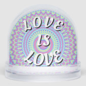 Love Is Love Pride  Phone Ring Stand Sneeuwbol (Voorkant)