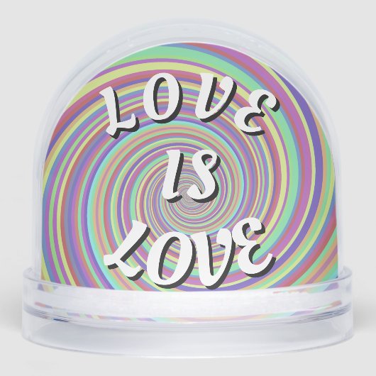Love Is Love Pride  Phone Ring Stand Sneeuwbol (Voorkant)