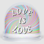 Love Is Love Pride  Phone Ring Stand Sneeuwbol (Voorkant)