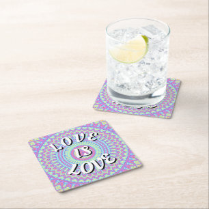 Love Is Love Pride Square Papieren Onderzetter