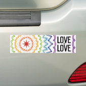 Love is Love Rainbow Bumper Sticker (En voiture)