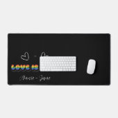 Love is Love Rainbow LGBTQ Desk Mat (Keyboard & Muis)