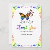 Love is Love Rainbow Theme Carte de remerciements (Devant)