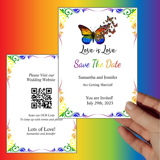 Love is Love Rainbow Theme Enregistrer la carte Da