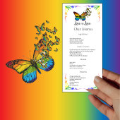 Love is Love Rainbow Theme Mariage Diner Menu