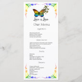 Love is Love Rainbow Theme Mariage Diner Menu (Devant)