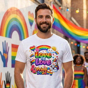 Love Is Love Regenboog Pride T-shirt