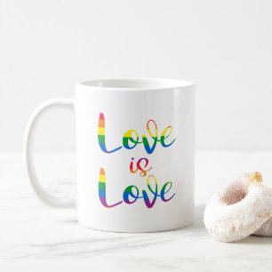 Love Is Love Schrift Gay Pride Koffiemok