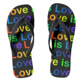 Love is Love tongs flops (noir) (Semelle)