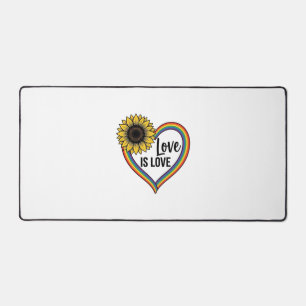 Love Is Love Tournesol Cœur Vintage Vector T-Shirt