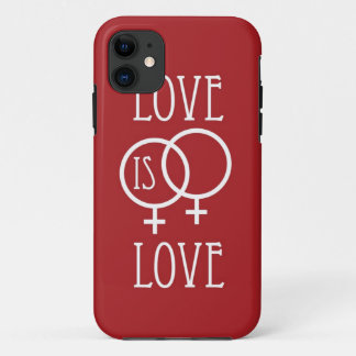 Love is Love (Vrouw) Red iPhone 11 Hoesje