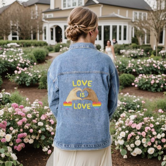 Love is Love Women's Denim Jacket (Mariage Retour)