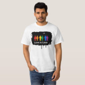 LOVE IS LOVE ZWART T-SHIRT (Voorkant volledig)