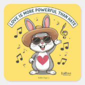 LOVE IS MORE POWERFUL THAN HATE BUNNY STICKERS (Devant)
