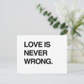 LOVE IS NOOIT WRONG BRIEFKAART (Staand voorkant)