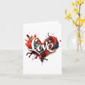 Love Is On Valentines Day Kaart (Gele Bloem)