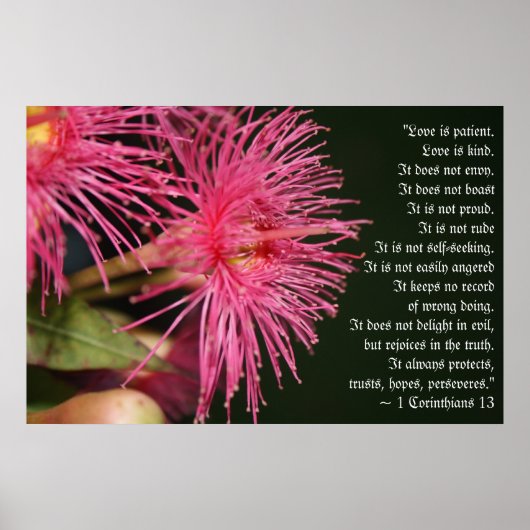 Love is Patient Bible Wedding Gift Poster (Voorkant)