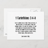 Love is Patient Briefkaart (Voorkant / Achterkant)