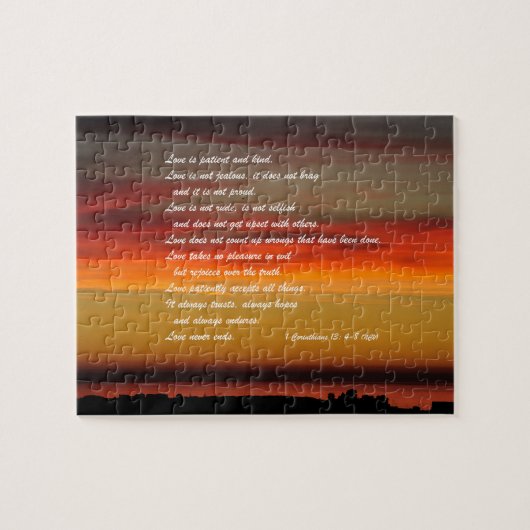 Love is Patiënt Custom Jigzaag Puzzle Legpuzzel (Horizontaal)