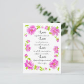 Love is Patient Inspirerend Briefkaart (Staand voorkant)