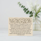 Love is Patient-Kind-Not Fails~Scripture~Wedding Briefkaart (Staand voorkant)