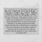 Love is Patient-Kind-Not Fails~Scripture~Wedding Briefkaart (Voorkant)