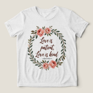 Love Is Patient, Love Is Kind Bible Tee  Tri-Blend Shirt